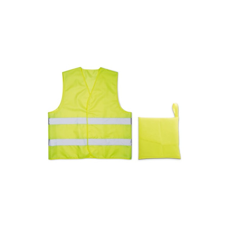 Gilet de sécurité réfléchissant haute visibilité personnalisé pas cher VISIBLE Matières : PET Couleurs : jaune