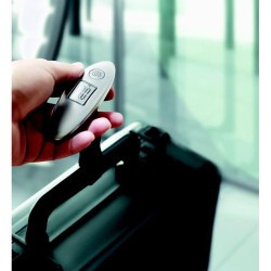 Pèse-bagages pratique personnalisé WEIGHIT Matières : PVC Couleurs : argenté mat objet promotionnel éco-responsable