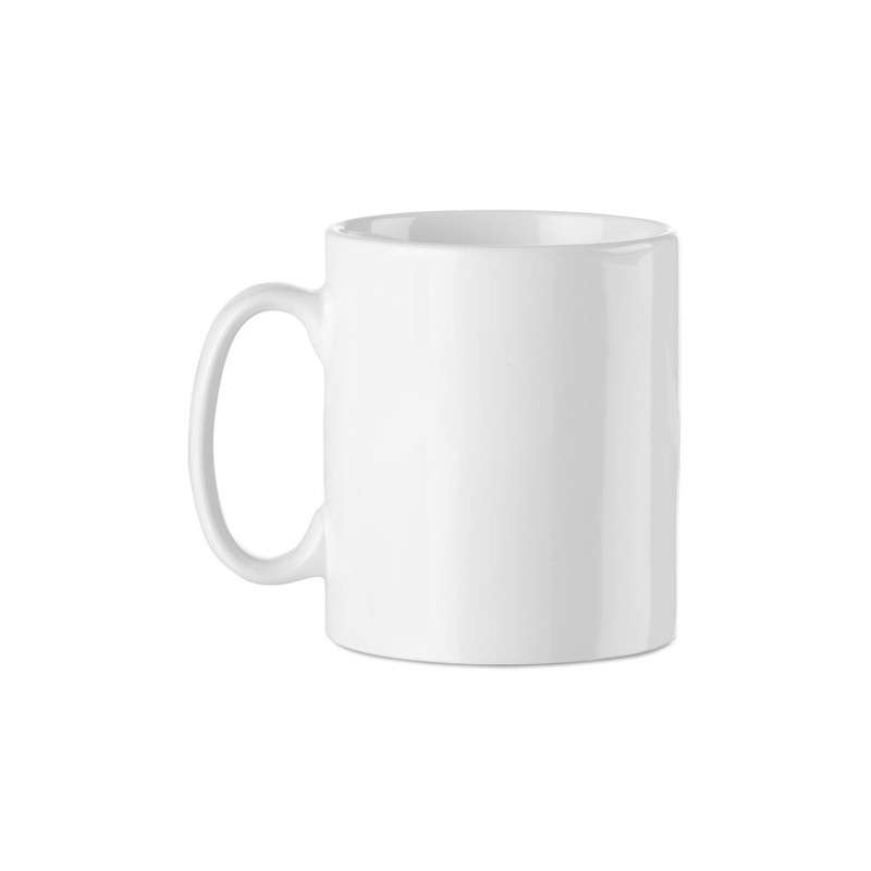 Mug personnalisé 300ml  Sublim Matières : grès Couleurs : blanc personnalisable avec votre logo