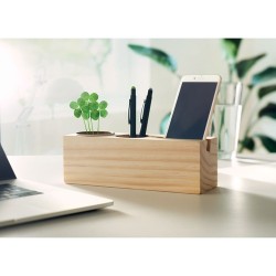 Station de bureau  avec graines THILA Matières : bois Couleurs : bois marquage laser ultra précis