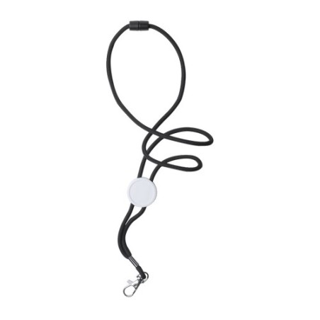 Cordon Personnalisé Publicitaire Éco-responsable - Lanyard Perux Matières : polyester Couleurs : blanc impression logo haute qua