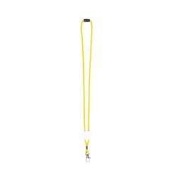 Cordon Personnalisé Publicitaire Éco-responsable - Lanyard Perux Matières : polyester Couleurs : bleu marquage laser ultra préci