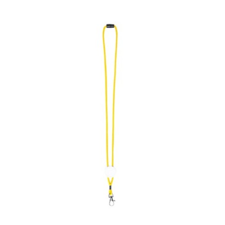 Cordon Personnalisé Publicitaire Éco-responsable - Lanyard Perux Matières : polyester Couleurs : jaune