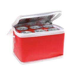 Sac isotherme  pour 6 cannettes - PromoCool Matières : polypropylène (PP) Couleurs : rouge marquage laser ultra précis