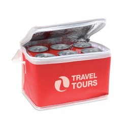 Sac isotherme  pour 6 cannettes - PromoCool Matières : polypropylène (PP) Couleurs : rouge livraison express 24h 48h