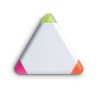Surligneur triangulaire 3 couleurs personnalisé TRIANGULO Matières : ABS Couleurs : blanc