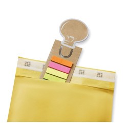 Signet réutilisable personnalisé avec stickers mémo pas cher IDEA Matières : papier Couleurs : beige goodies publicitaire événem