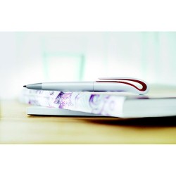 Stylo à bille personnalisé  en ABS WHITESWAN Matières : ABS Couleurs : rouge objet promotionnel éco-responsable