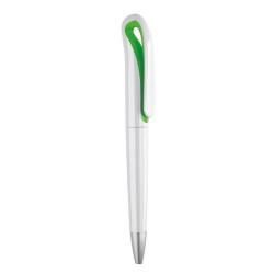 Stylo à bille personnalisé  en ABS WHITESWAN Matières : ABS Couleurs : vert citron impression haute définition