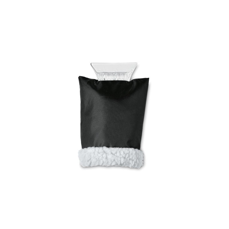 Grattoir à glace pratique et personnalisé avec gant WARMIX Matières : polypropylène (PP) Couleurs : noir goodies publicitaire év