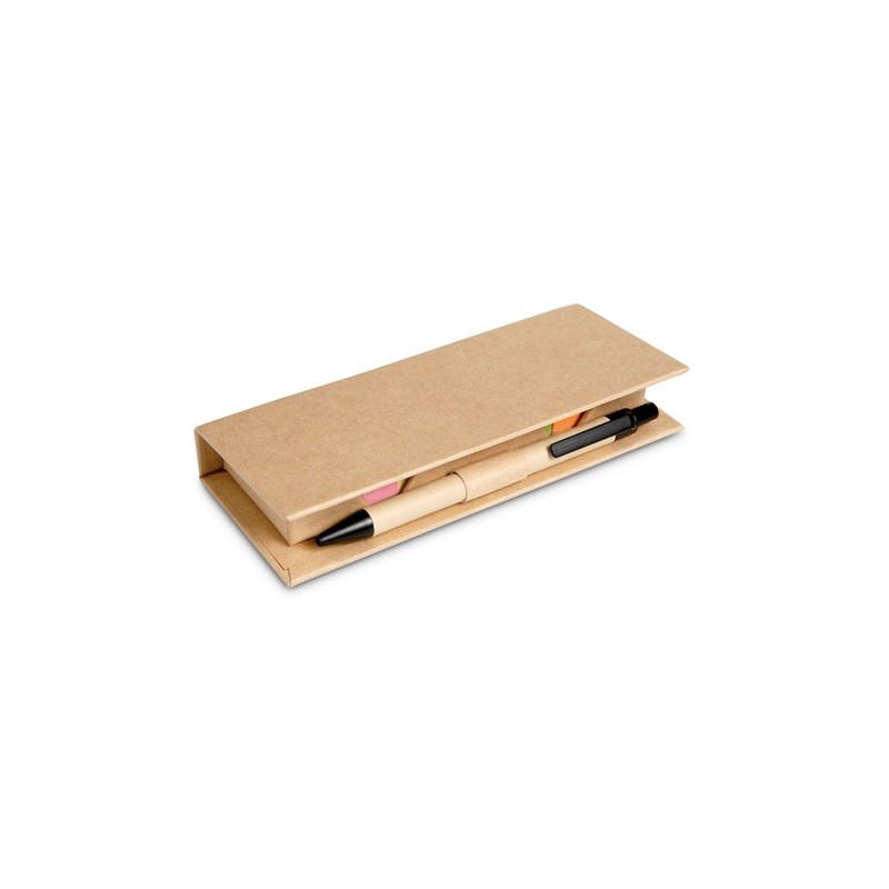 Set de bureau personnalisé  en boîte cartonnée STIBOX Matières : papier Couleurs : beige personnalisable avec votre logo