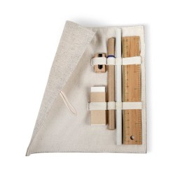 Set d'écriture  en pochette coton - EcoSet Matières : jute Couleurs : beige
