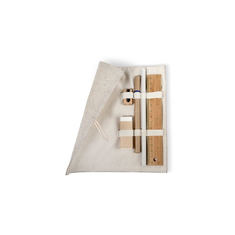 Set d'écriture  en pochette coton - EcoSet Matières : jute Couleurs : beige