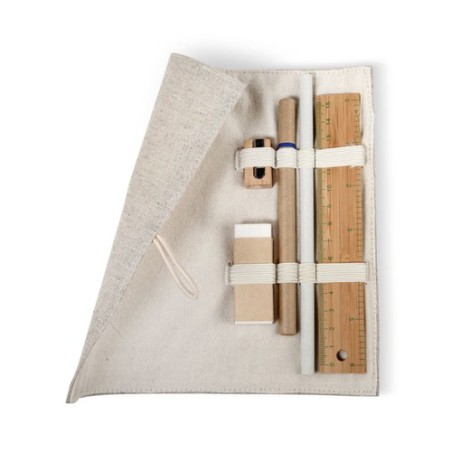 Set d'écriture  en pochette coton - EcoSet Matières : jute Couleurs : beige