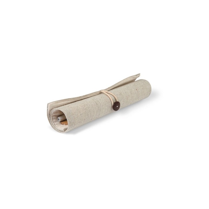 Set d'écriture  en pochette coton - EcoSet Matières : jute Couleurs : beige personnalisable avec votre logo