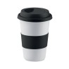 Mug céramique pratique et personnalisable avec silicone TRIBECA Matières : porcelaine Couleurs : noir