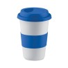 Mug céramique pratique et personnalisable avec silicone TRIBECA Matières : porcelaine Couleurs : bleu personnalisable avec votre