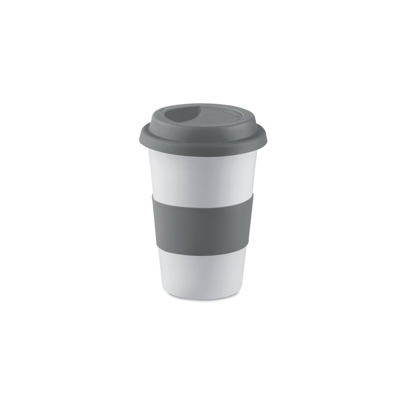 Mug céramique TRIBECA avec couvercle silicone Personnalisé