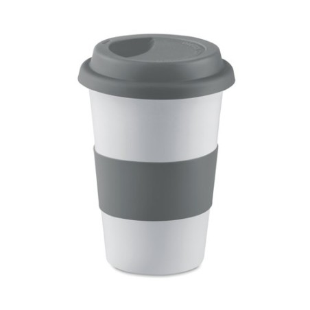 Mug céramique TRIBECA avec couvercle silicone Personnalisé