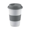 Mug céramique pratique et personnalisable avec silicone TRIBECA Matières : porcelaine Couleurs : gris cadeau entreprise pas cher