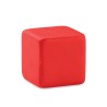 Carré antistress personnalisé SQUARAX Matières : PU Couleurs : rouge personnalisable avec votre logo