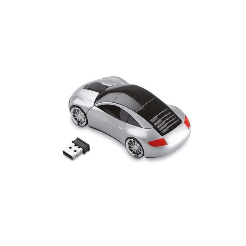 Souris optique automobile publicitaire SPEED Matières : ABS Couleurs : argenté mat personnalisable avec votre logo