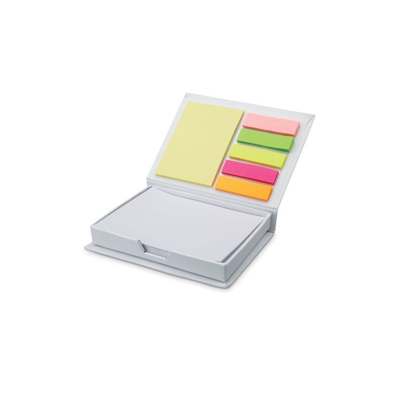 Bloc-notes personnalisable auto-collant pour bureaux - MEMOKIT Matières : papier Couleurs : blanc