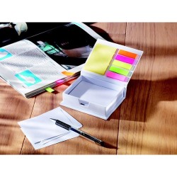Bloc-notes personnalisable auto-collant pour bureaux - MEMOKIT Matières : papier Couleurs : blanc cadeau entreprise pas cher