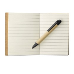 Bloc-notes  personnalisé avec mini-stylo rétractable CARTOPAD cadeau entreprise pas cher
