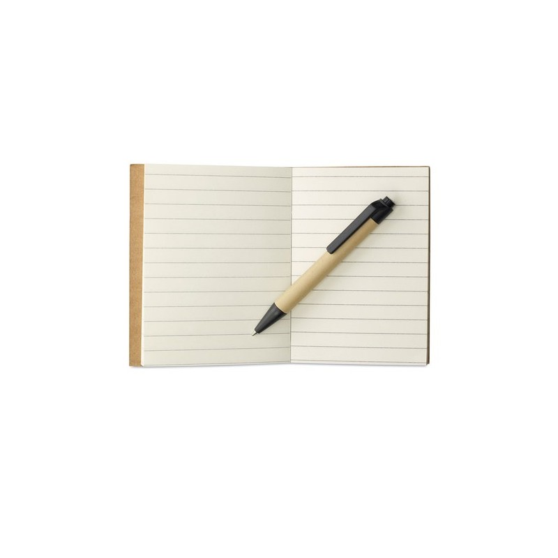 Bloc-notes  personnalisé avec mini-stylo rétractable CARTOPAD cadeau entreprise pas cher