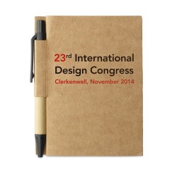 Bloc-notes  personnalisé avec mini-stylo rétractable CARTOPAD impression haute définition