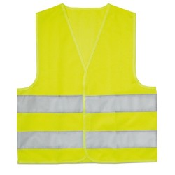 Veste haute visibilité personnalisée pour enfant MINI VISIBLE Matières : PET Couleurs : jaune