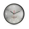 Horloge Murale Personnalisée Argentée RONDO - Accessoire Bureau Matières : polypropylène (PP) Couleurs : noir cadeau entreprise 