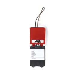 Identificateur de Valise Personnalisé Étiquette Cloris Couleurs : rouge objet publicitaire robuste