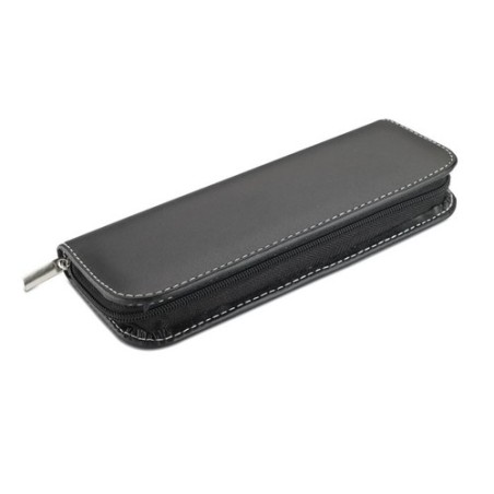 Parure de stylos roller et bille personnalisée élégante BALTIMORE Matières : PU Couleurs : noir personnalisable avec votre logo