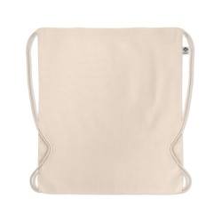 Sac à Cordon Éco-Responsable en Coton Organique Personnalisé - YUKI Matières : coton biologique Couleurs : beige 2