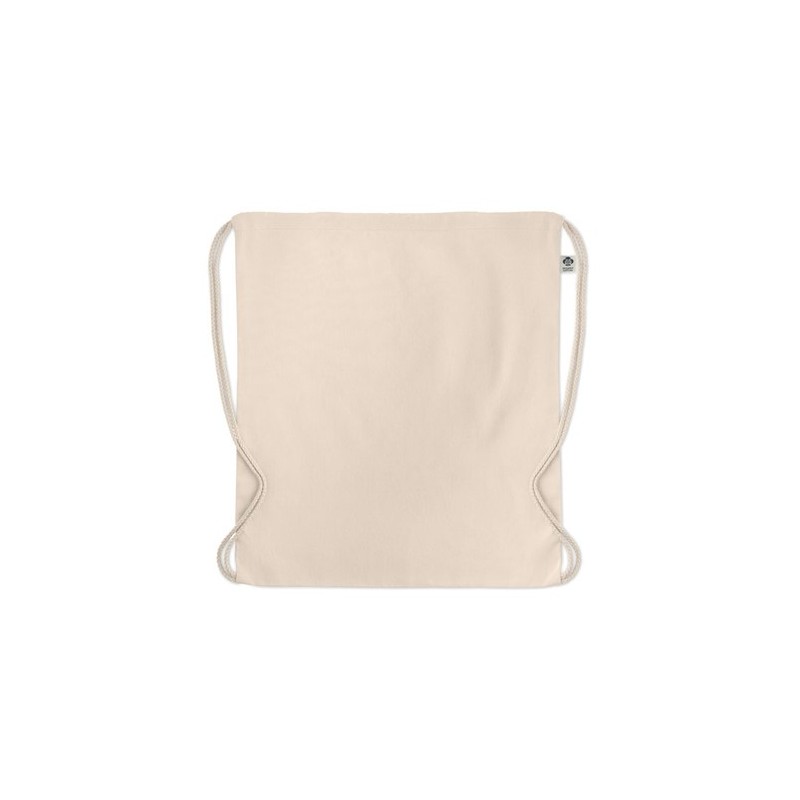 Sac à Cordon Éco-Responsable en Coton Organique Personnalisé - YUKI Matières : coton biologique Couleurs : beige personnalisable