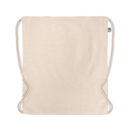 Sac à Cordon Éco-Responsable en Coton Organique Personnalisé - YUKI Matières : coton biologique Couleurs : beige personnalisable