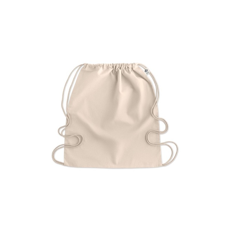 Sac à Cordon Éco-Responsable en Coton Organique Personnalisé - YUKI Matières : coton biologique Couleurs : beige cadeau entrepri