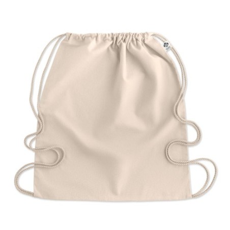 Sac à Cordon Éco-Responsable en Coton Organique Personnalisé - YUKI Matières : coton biologique Couleurs : beige cadeau entrepri