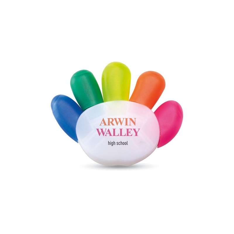 Surligneur Éco-responsable 5 Couleurs - COLORE Matières : polypropylène (PP) Couleurs : multicolore cadeau entreprise pas cher