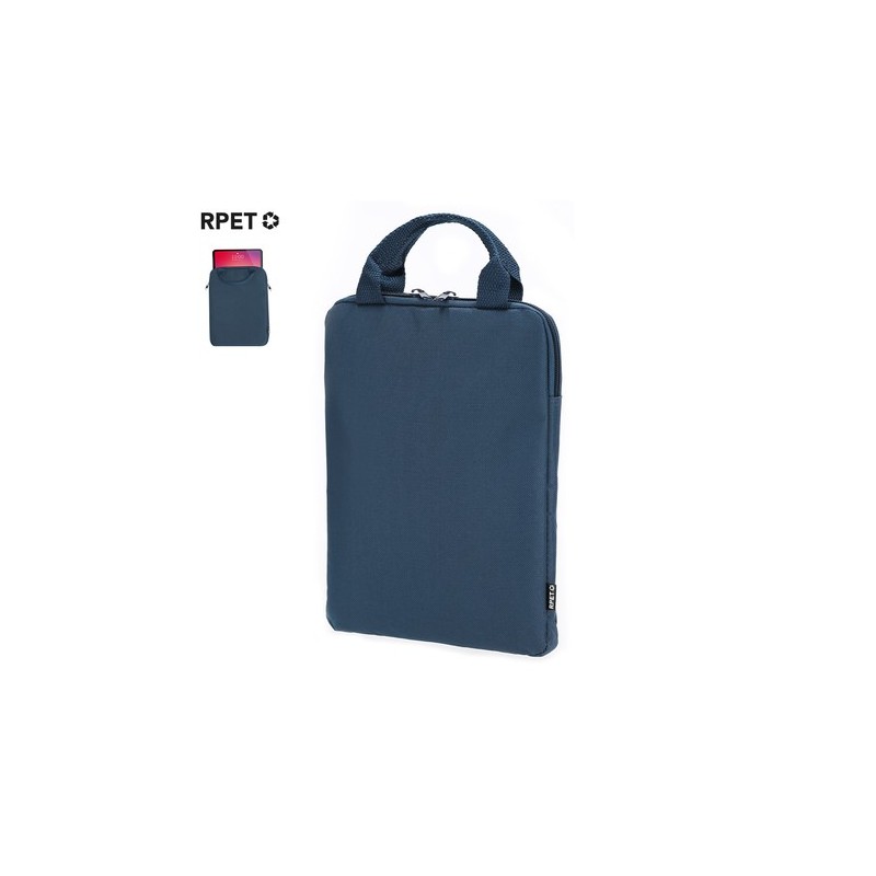 Housse personnalisée pour tablette pas cher Neizan Couleurs : bleu marine Matières : polyester recyclé impression haute définiti