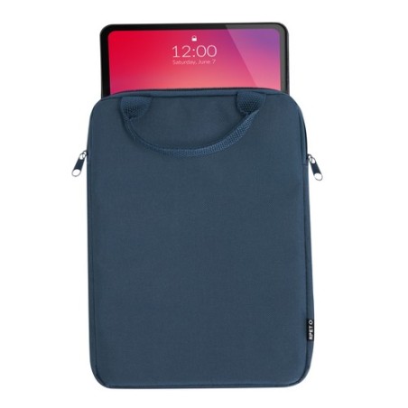 Housse personnalisée pour tablette pas cher Neizan Couleurs : bleu marine Matières : polyester recyclé impression logo haute qua
