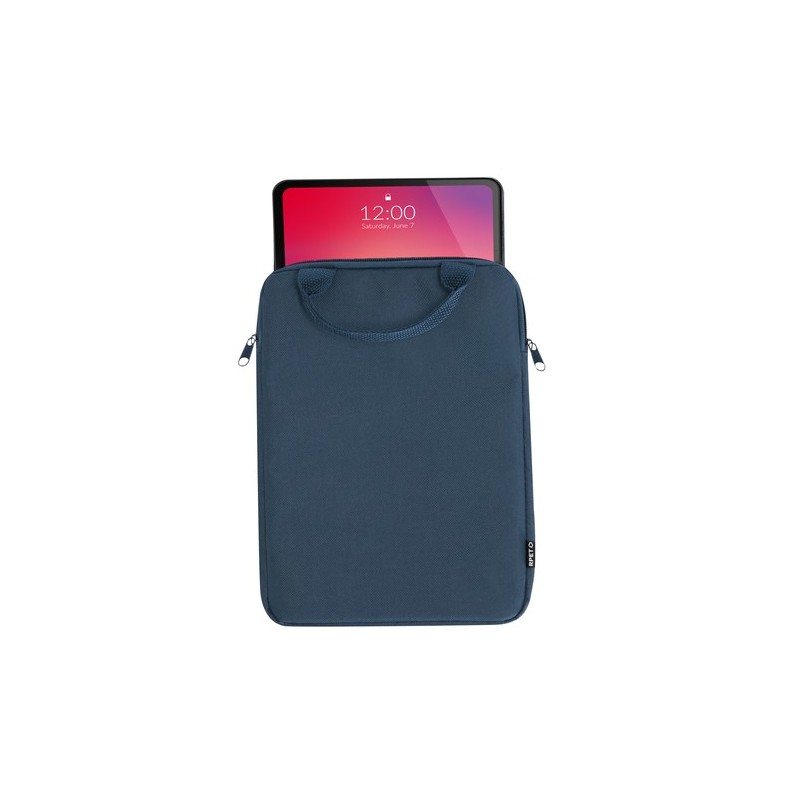 Housse personnalisée pour tablette pas cher Neizan Couleurs : noir Matières : polyester recyclé objet publicitaire robuste
