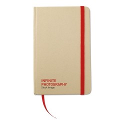 Calepin Éco-responsable en Papier Recyclé Personnalisé - EVERNOTE Matières : papier recyclé Couleurs : rouge accessoire événemen
