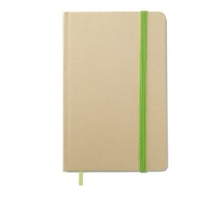 Calepin Éco-responsable en Papier Recyclé Personnalisé - EVERNOTE Matières : papier recyclé Couleurs : vert citron cadeau entrep