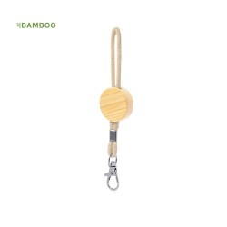 Porte-Clés Éco-responsable Personnalisable Pradim Matières : bambou