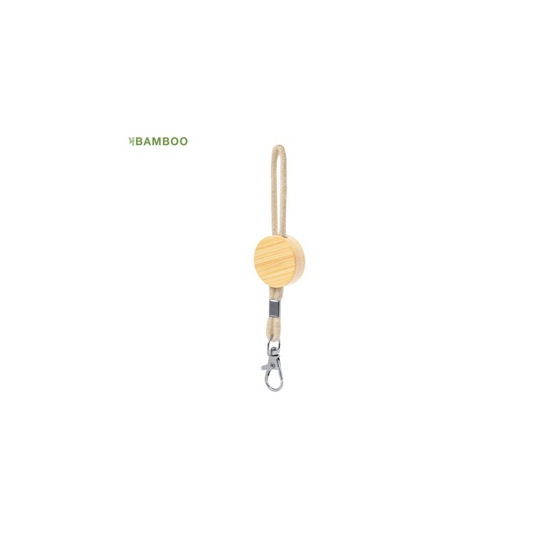 Porte-Clés Éco-responsable Personnalisable Pradim Matières : bambou