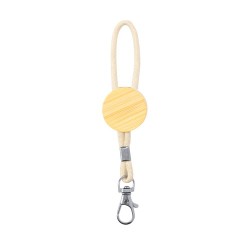 Porte-Clés Éco-responsable Personnalisable Pradim Matières : bambou 2