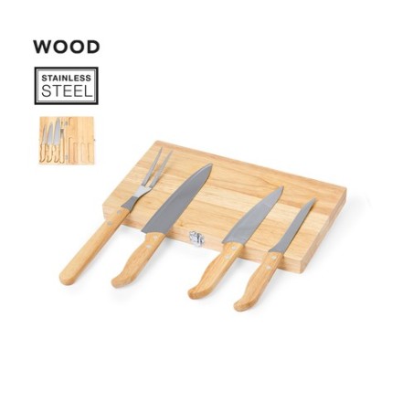 Set de Couteaux Personnalisés Éco-responsables Bergin Matières : bois